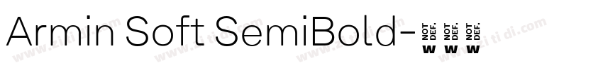 Armin Soft SemiBold字体转换